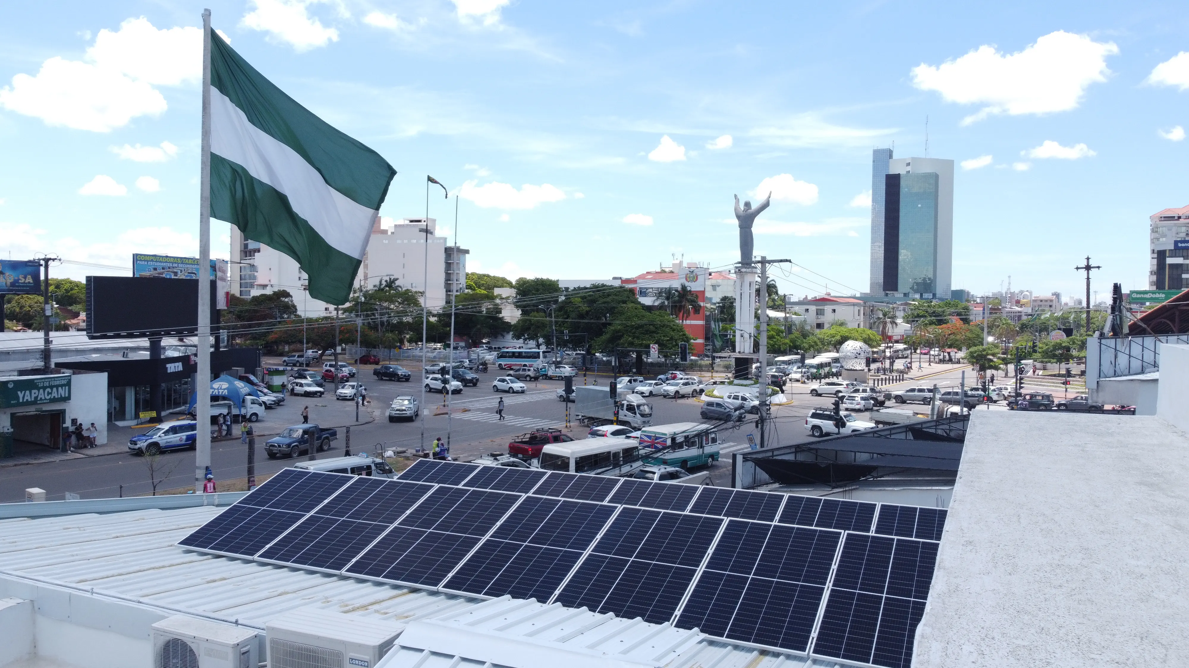 Instalación de generación distribuida vista desde drone