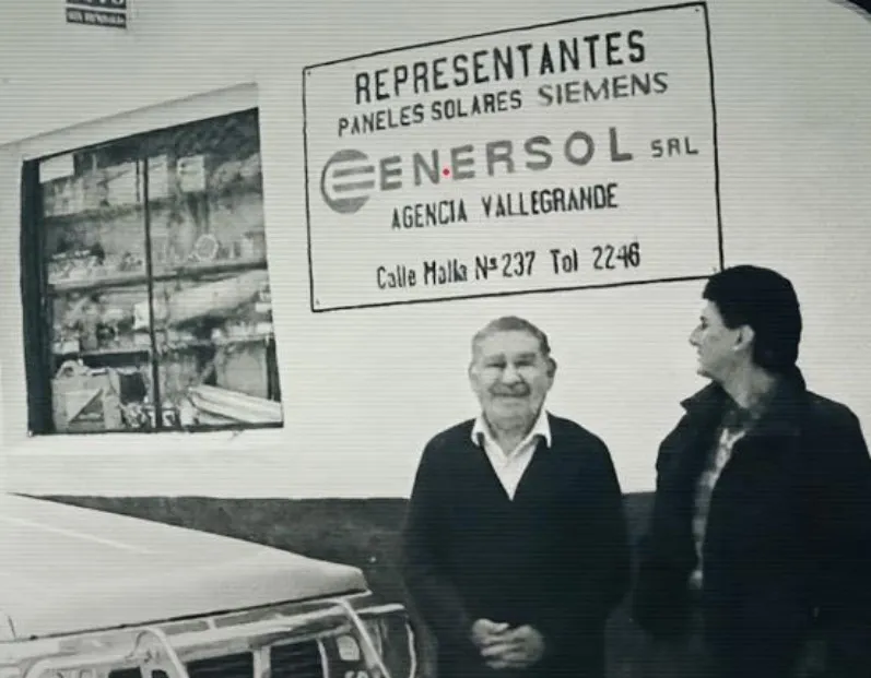 Instalación rural de Enersol en los años 90
